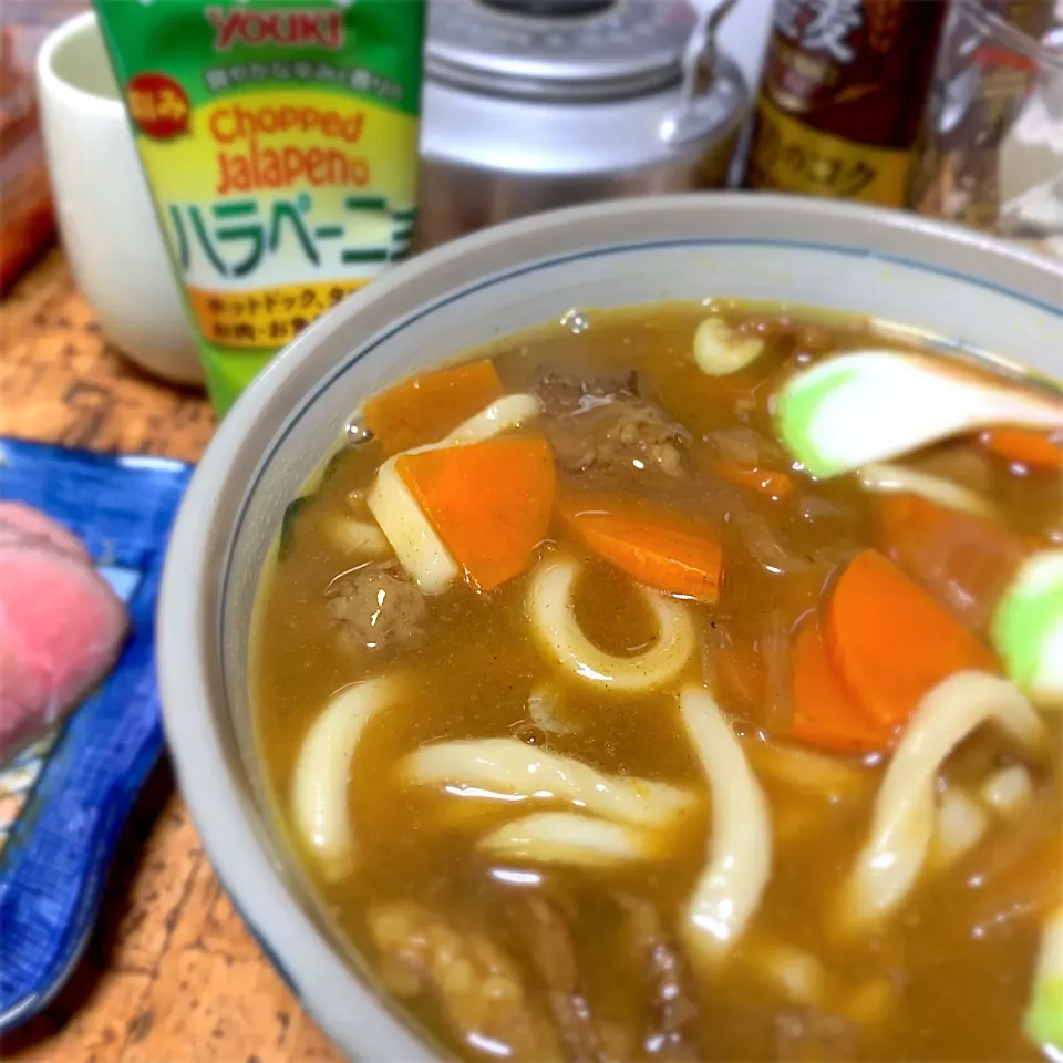 ハラペーニョ入りカレーうどん|にょんにいさん