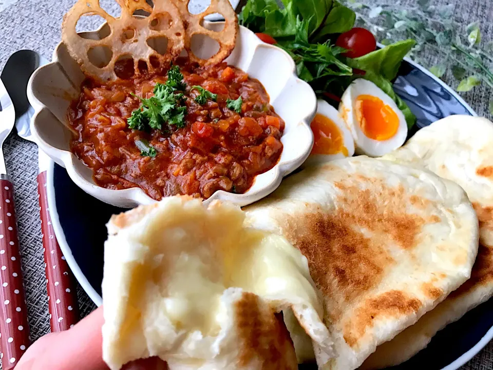 まなまな♡さんの料理 ナンとキーマカレー|まなまな♡さん