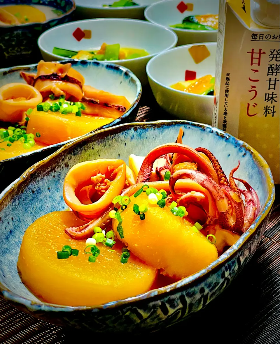 甘酒煮2022 第五弾！『イカと大根の甘酒煮』✨✨✨夏に釣ったケンサキイカだよ❣️😉|イチロッタさん