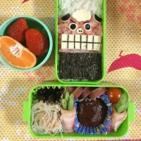 Snapdishの料理写真:冬休み学童弁当|でこちゃびんさん