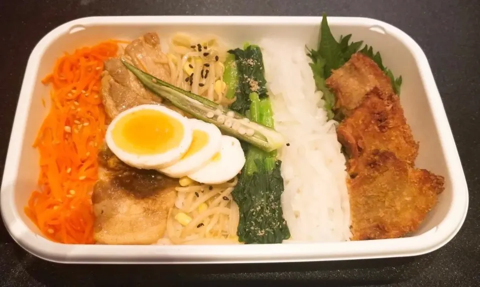 車麩カツと野菜たっぷりビビンバ弁当|petitさん