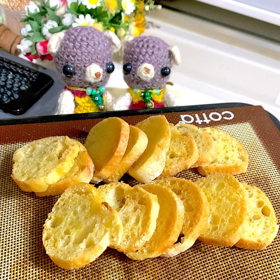 ちょい前のハードブレッドでバターラスク( ・∇・)|chagashiさん