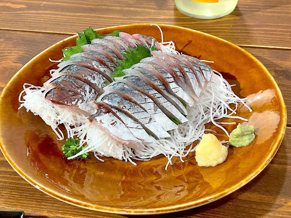 Snapdishの料理写真:真鯵 刺し盛り|たつやん。さん