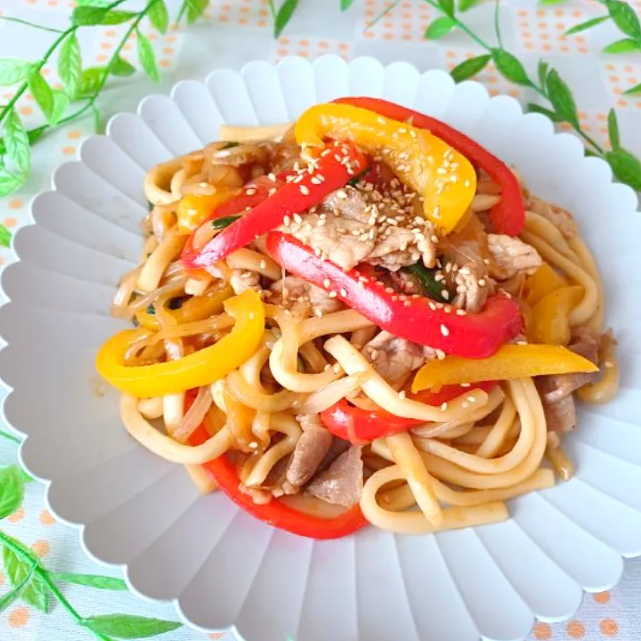 Snapdishの料理写真:焼きうどん|小豆🌼さん