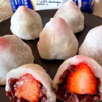 切り餅いちご大福🍓(糀甘酒使い)