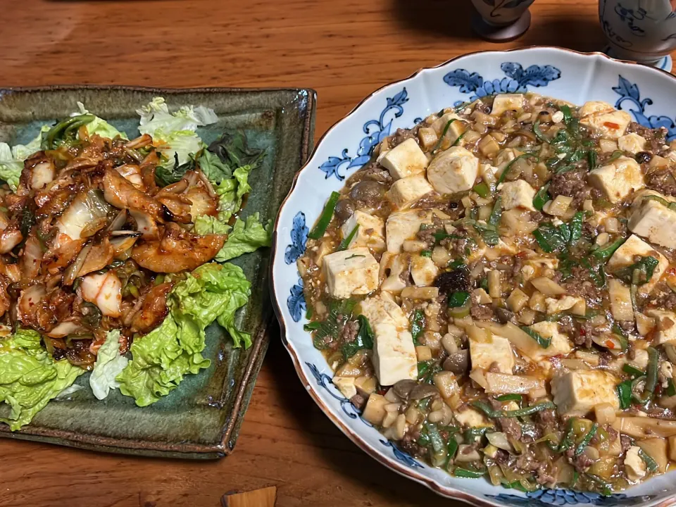 麻婆豆腐と豚キムチ|あーちゃさん