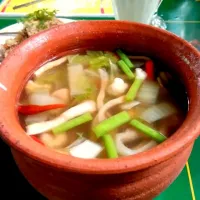 Snapdishの料理写真:burmese traditional village organic mix vegetable soup with dry prawn powder|chef chanさん