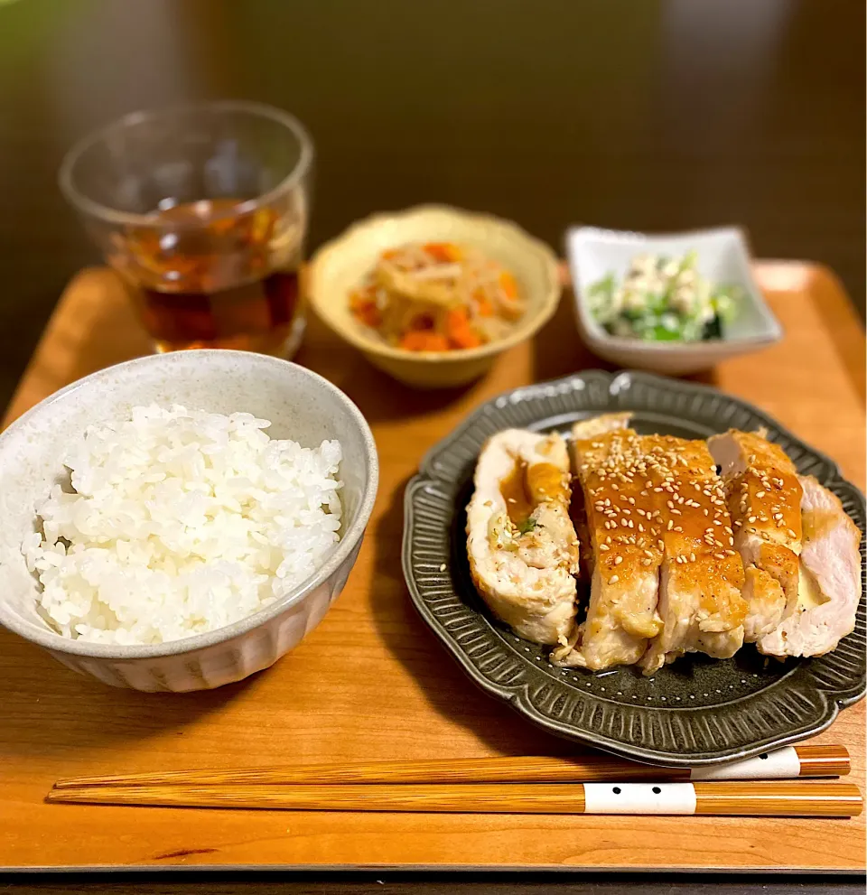 Snapdishの料理写真:鶏むね肉のしそチーズ照り焼き|ちぐあささん