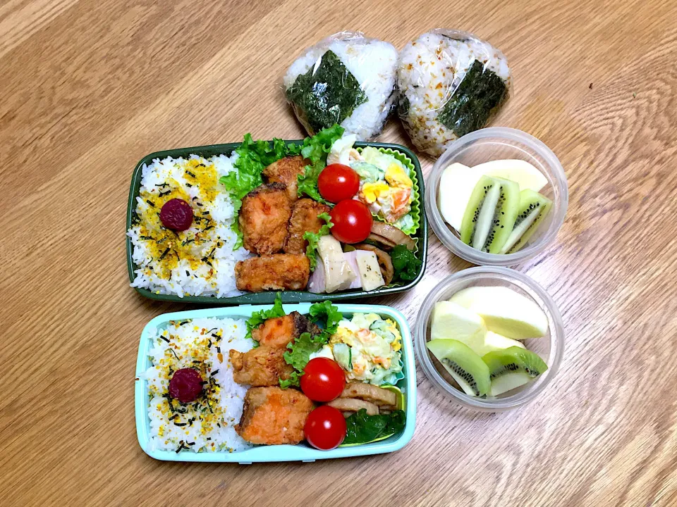 Snapdishの料理写真:鮭の唐揚げ弁当|ゆさん