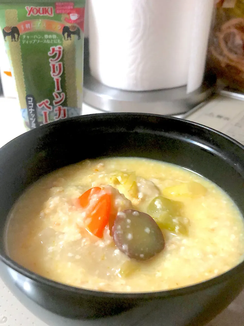 粕汁グリーンカレー風味|きなこさん