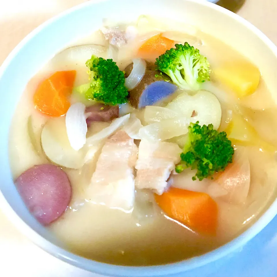 Snapdishの料理写真:甘酒たっぷりポカポカシチュー🍲|ぷーはるひゅうさん