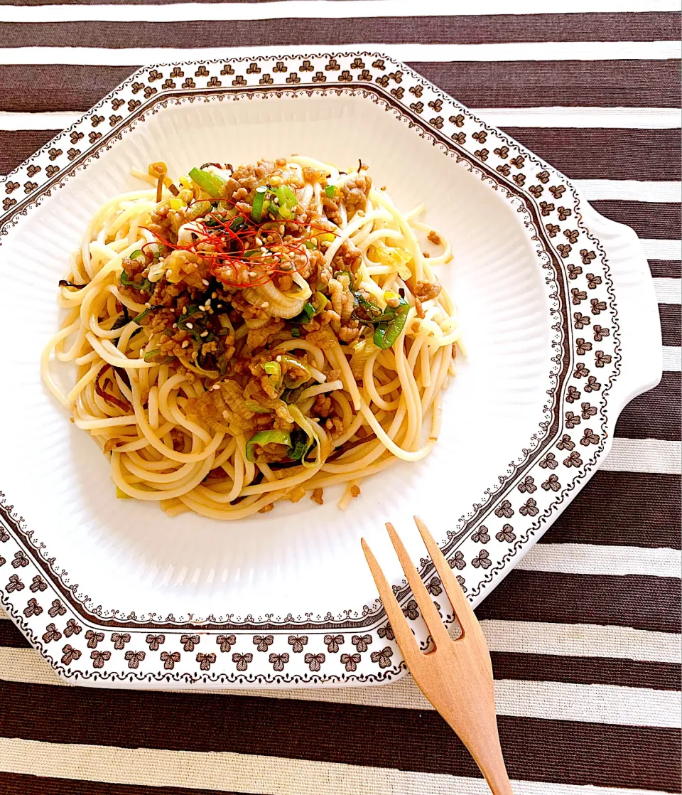 葱とひき肉と塩昆布のパスタ|＊Aloha＊さん