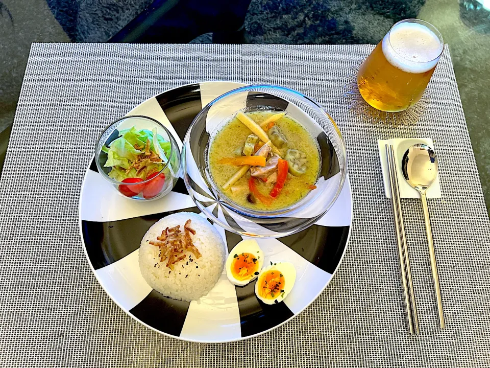 今夜の晩御飯は、グリーンカレー🍛|yokoさん