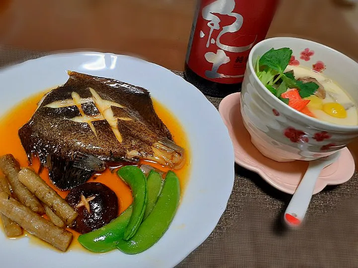 めいた鰈の煮付け
茶碗蒸し|びせんさん