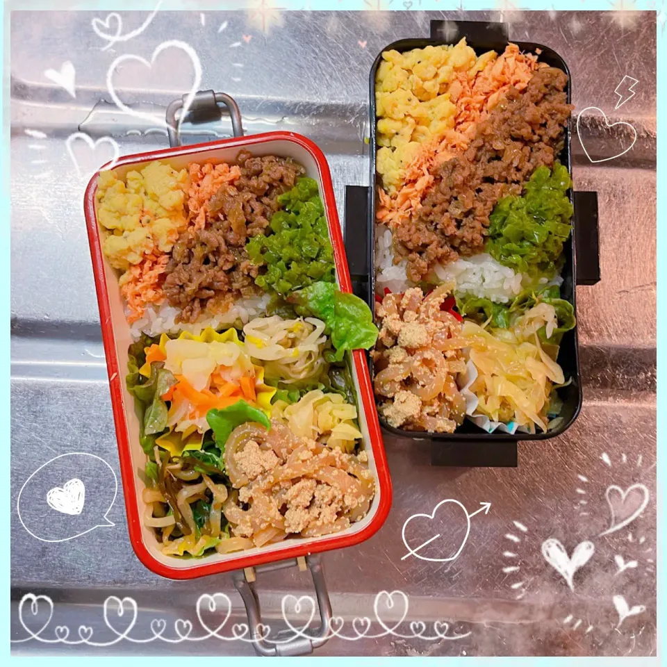 １／２０ ｔｈｒ ４色ごはん弁当🍴|rinaronarさん