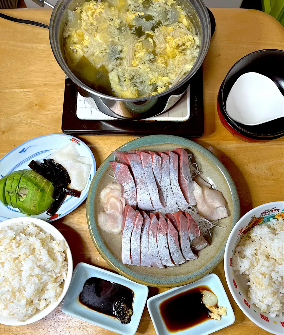 鰤刺身🐟干し筍スープ🌸|Makokoさん