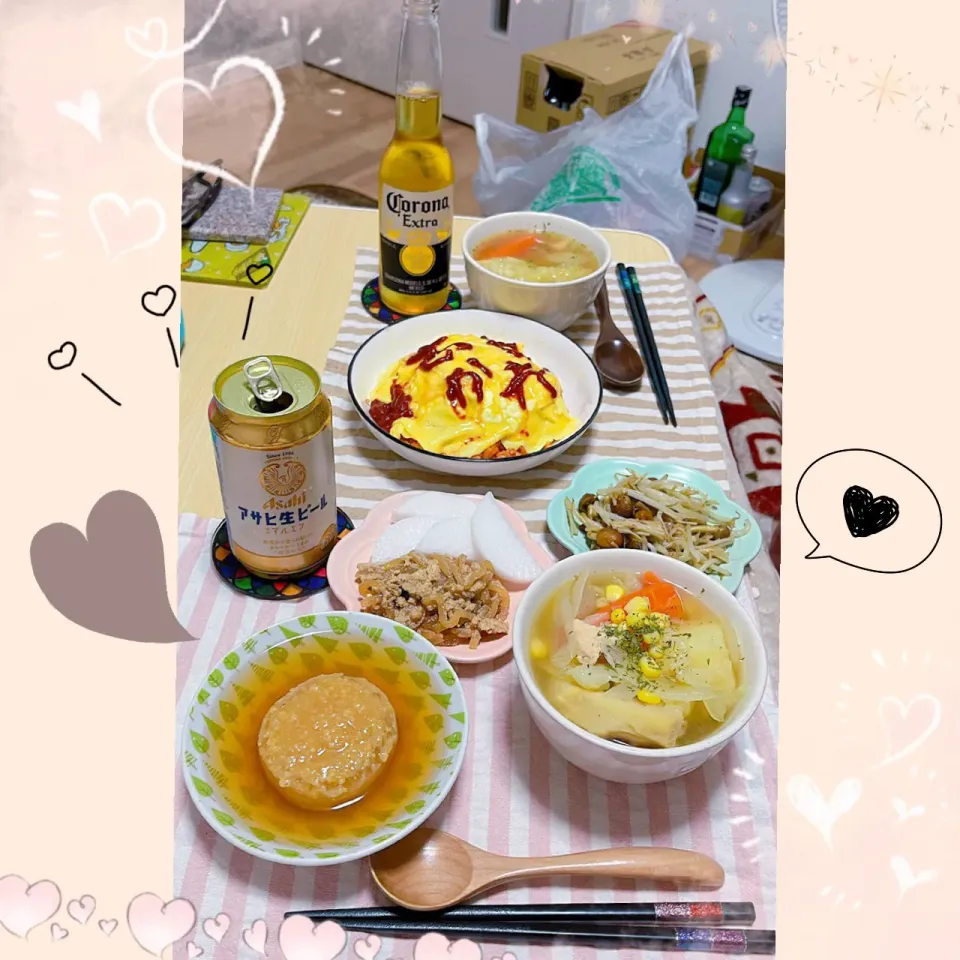 Snapdishの料理写真:１／２０ ｔｈｒ 晩ごはん🍴＊○°|rinaronarさん