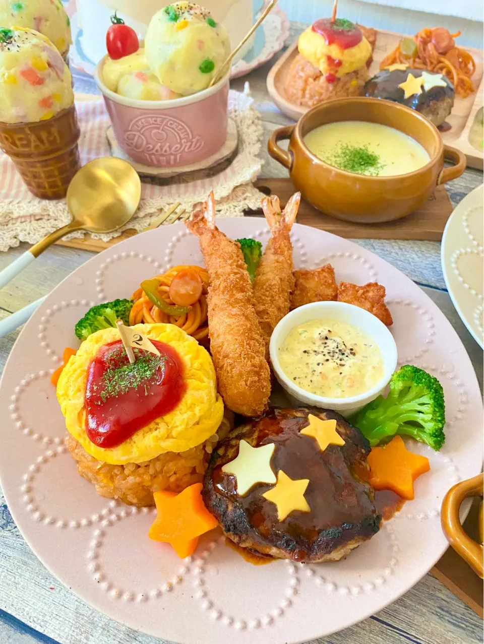 Birthdayお子様ランチ🍽🚩|suzuさん