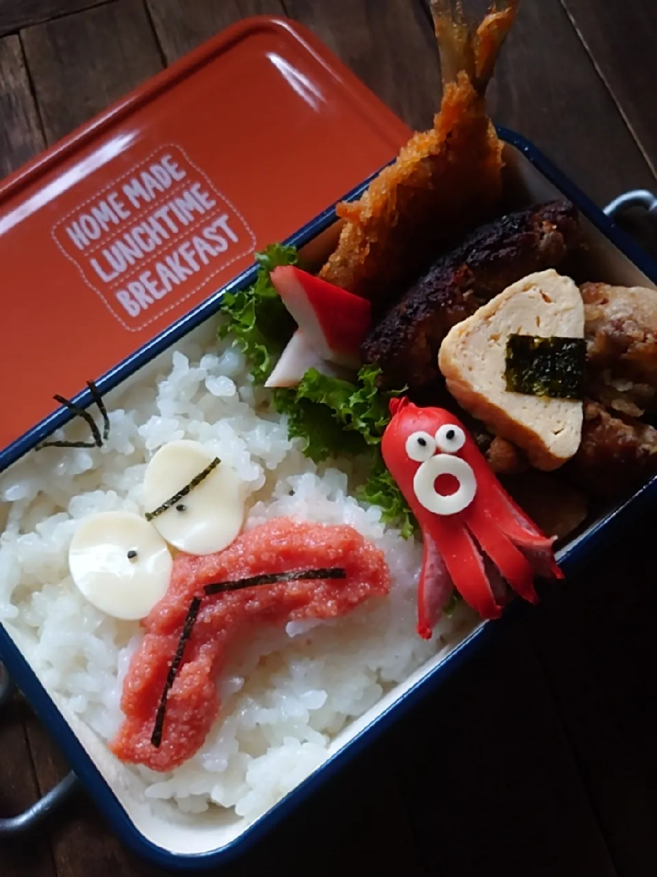 漢の…自分用👔揚げ物モリモリ明太子ご飯弁当🍱|ᵏᵒᵘさん