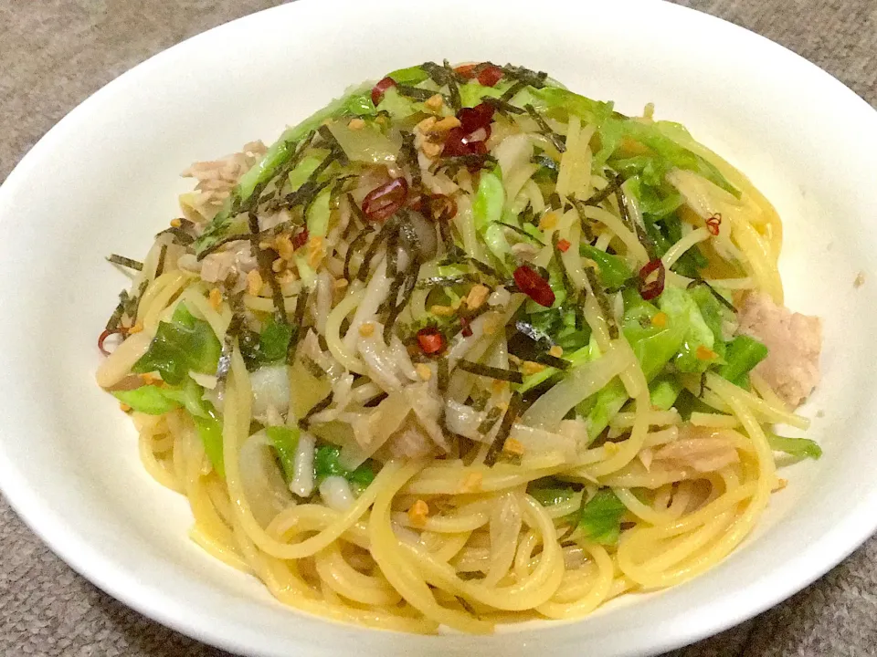 明太ペペロンチーノパスタ😊👍|ちゃびきゅさん