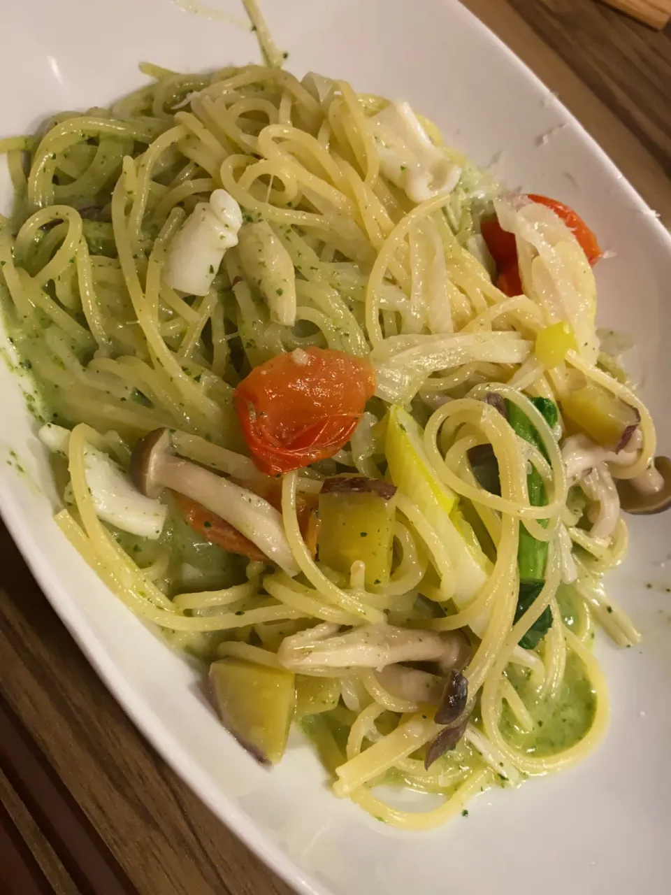 ジェノベーゼパスタ😋兄のお店で。|けいmamaさん