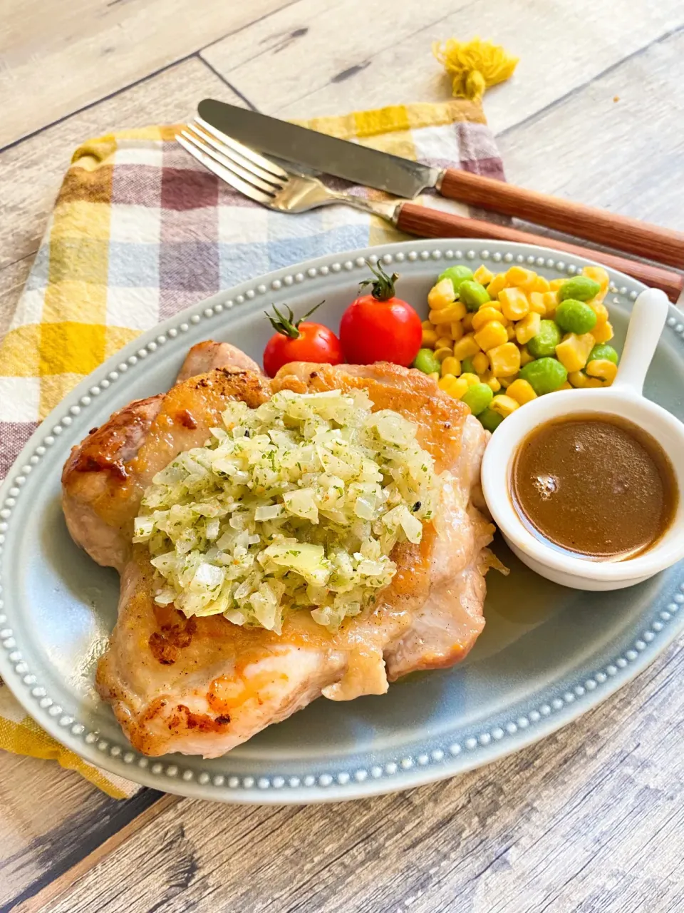 Snapdishの料理写真:あのファミレスの味を再現✨ディアボラ風チキン🍽🍗|suzuさん