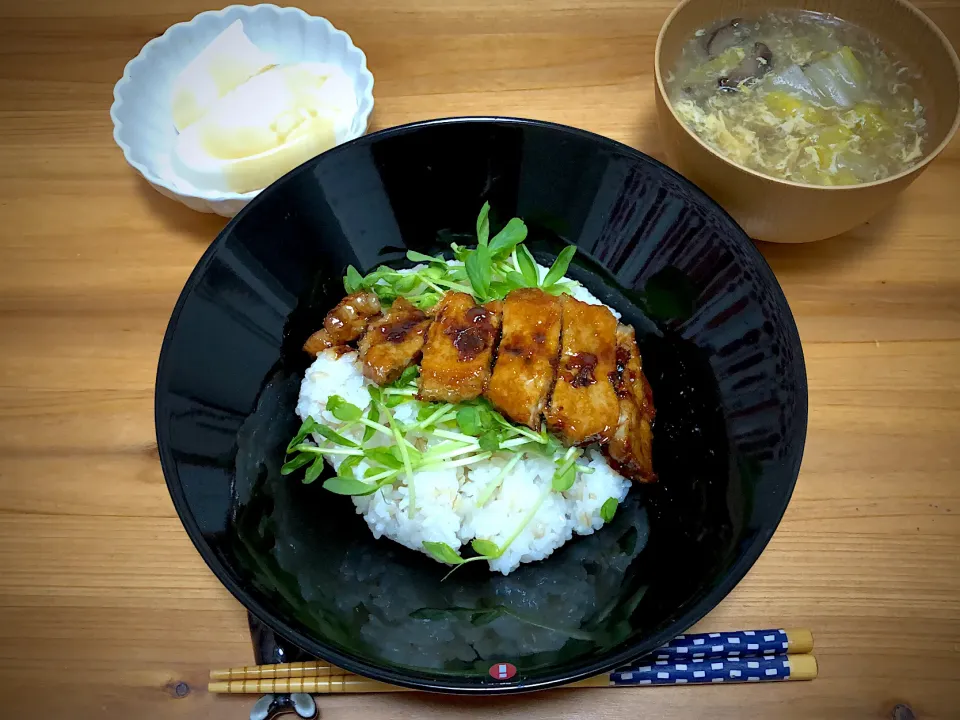 豚ロースの甘辛ダレ丼|saknさん