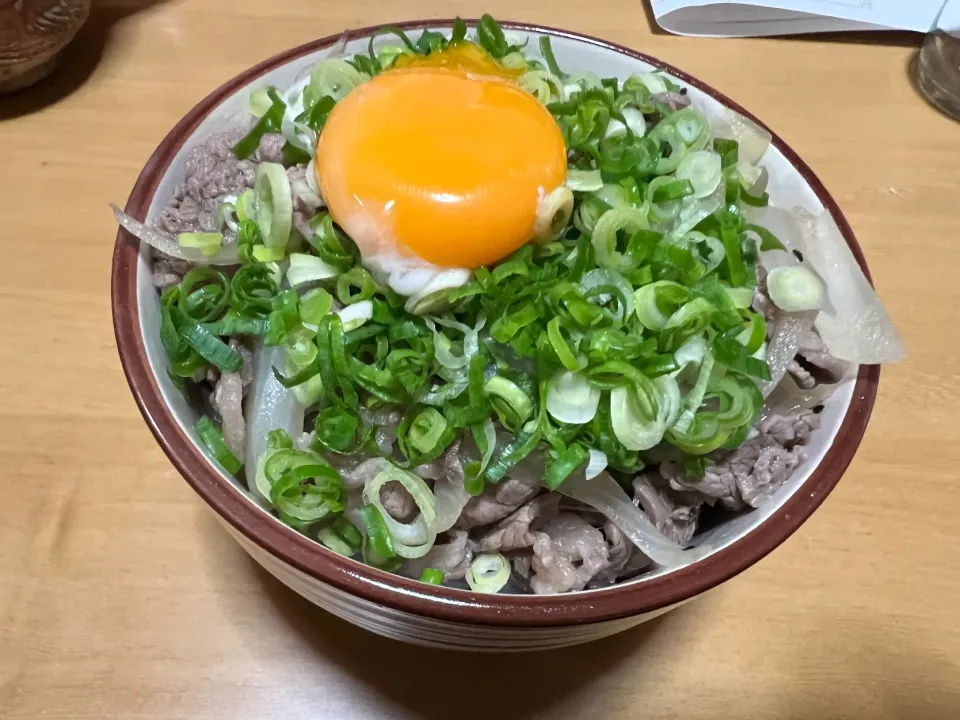 ねぎ玉牛丼|ハルのただ飯さん