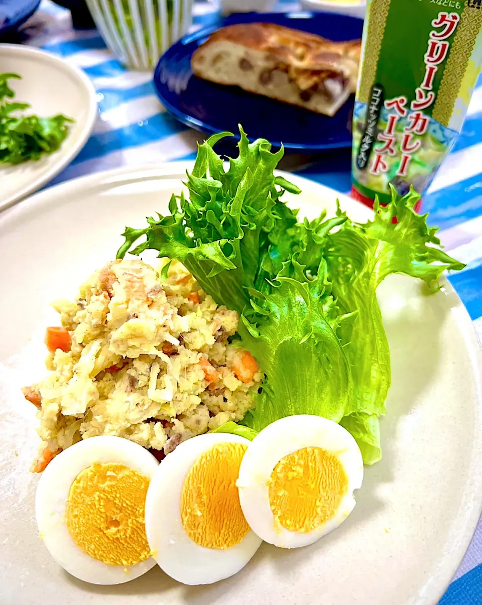 ポテトサラダ　グリーンカレー風味|カピバラおやじさん