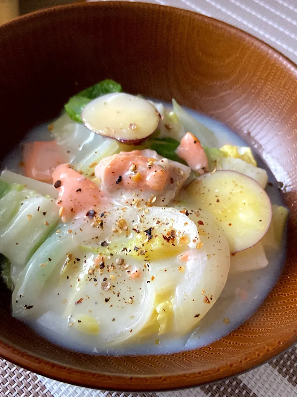 鮭と白菜のクリーム煮|まみさん