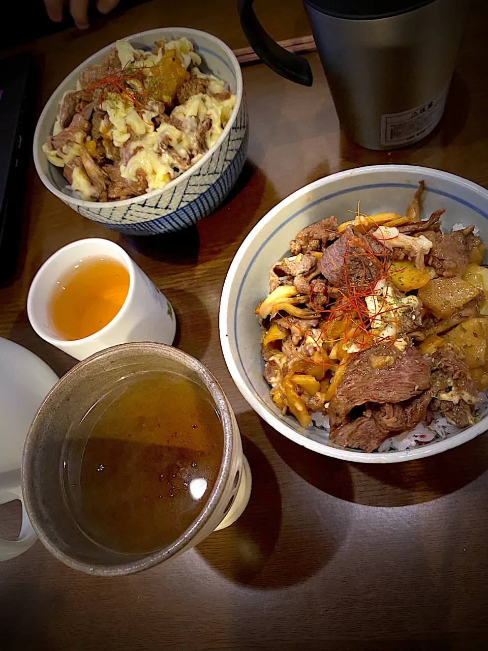 ポテトとチーズの牛丼　ほうじ茶|ch＊K*∀o(^^*)♪さん