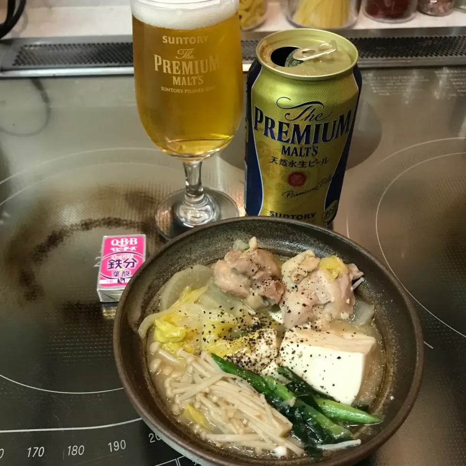 胡麻味噌鍋で家飲み|sanaeさん