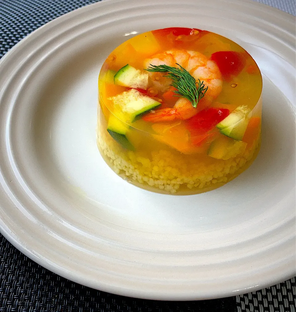 ゼリー寄せ🍅🦐クスクス入り|ジュンコ バイヤーさん