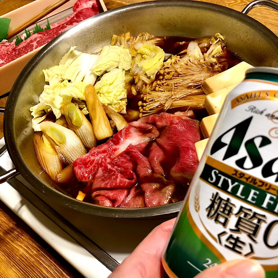 今夜はすき焼きで乾杯🍻|sato*さん