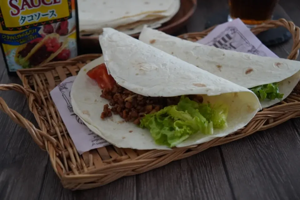 大豆ミートでタコス|ちいさなしあわせキッチンさん