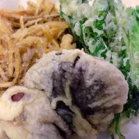 天ぷら😊
ごぼう、春菊、椎茸😊