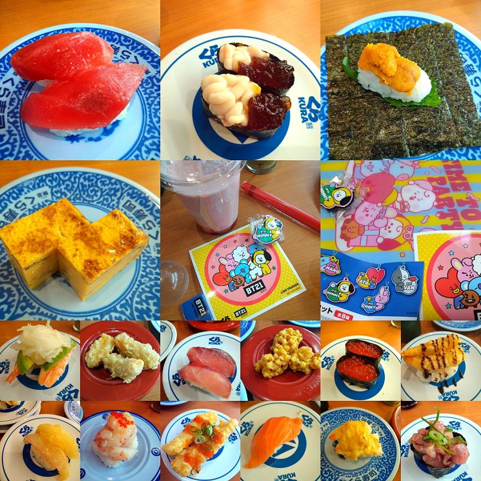くら寿司がBT21のコラボキャンペーンしてたから行ってきた🍣