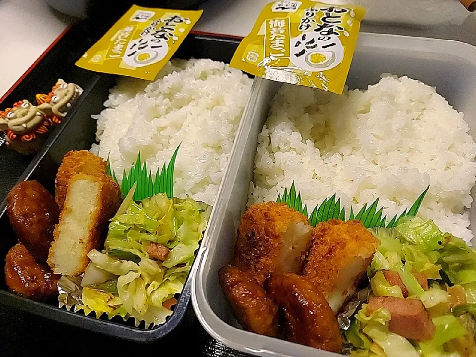 夫弁当、息子弁当|みどりさん