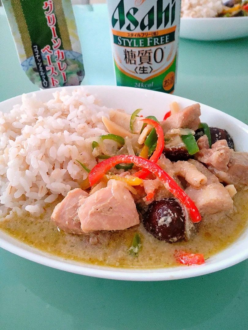 グリーンカレー❗ユウキ食品さんありがとう😄|かずにゃさん