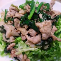 ニラブタ炒め😊