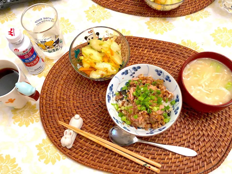 ツナ納豆朝食❣️|もこさん