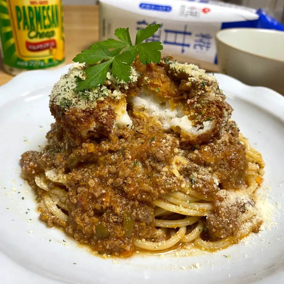 水無し甘酒入りで、お野菜たっぷりカニコロボロネーゼ🍝|sakurakoさん