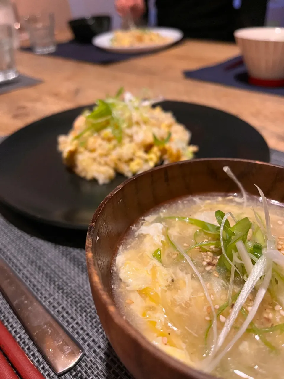 海老炒飯と酸辣湯|女神さん