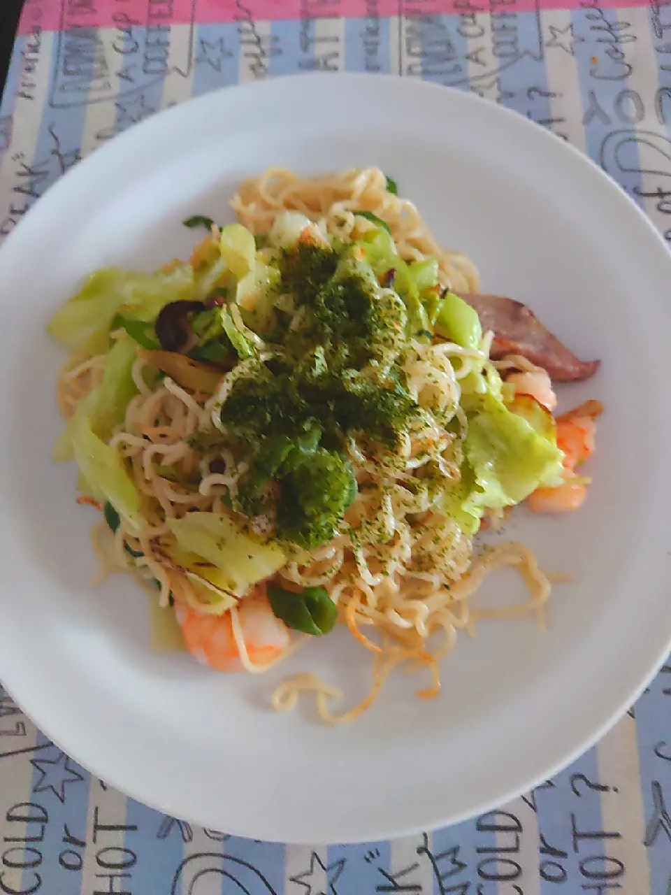 Snapdishの料理写真:中華麺で塩味焼きそば|発酵大好きさん