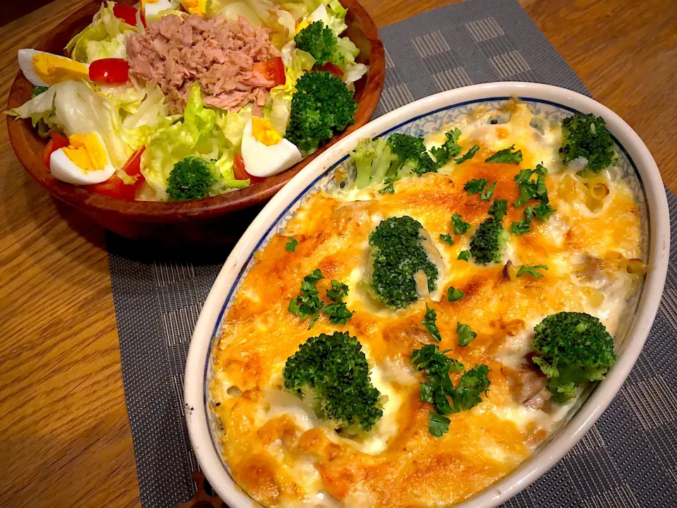 鶏肉とエビのグラタン|ヒヨリ飯さん