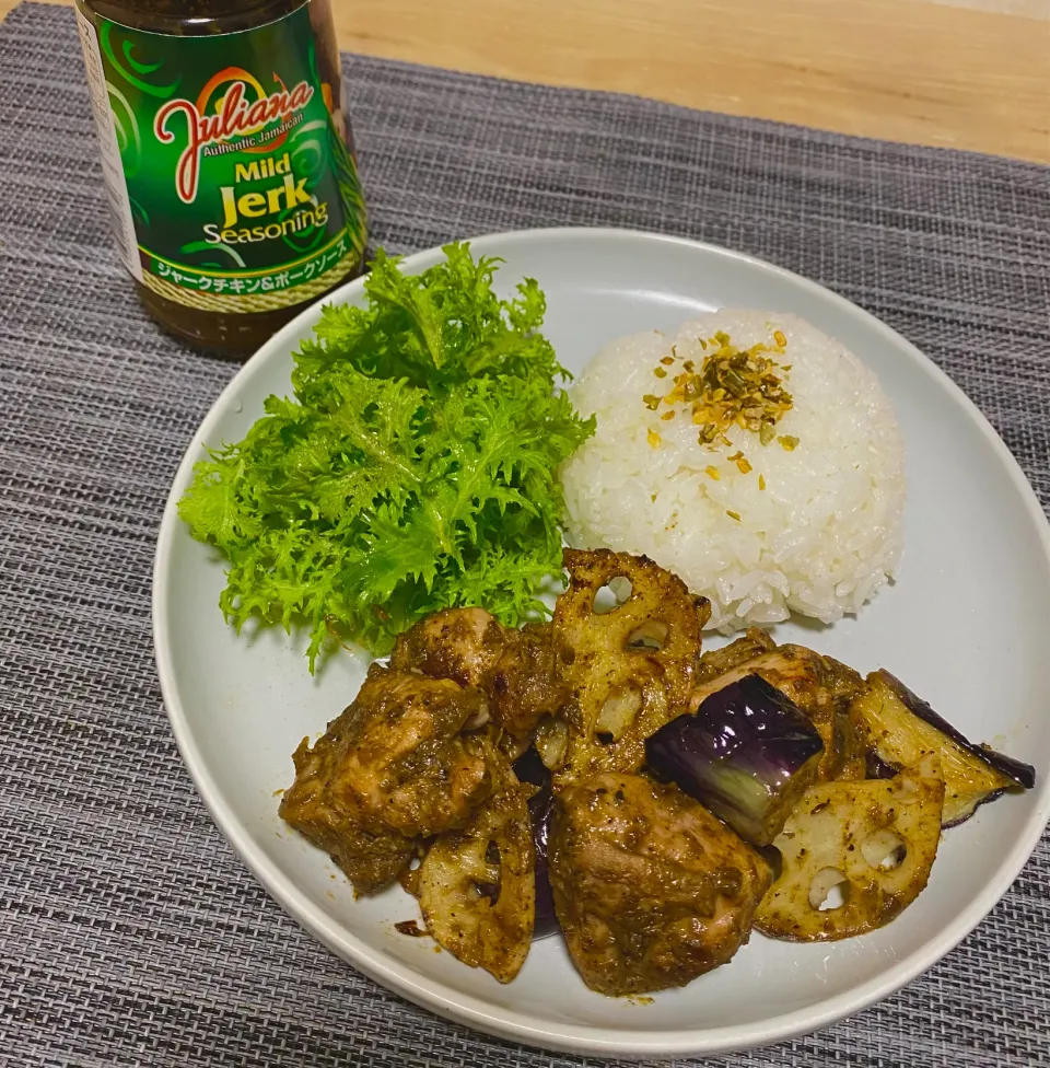 ジャークチキンプレート|OLの気ままご飯🍽さん