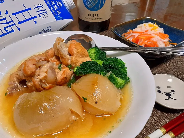 糀甘酒でほろほろ手羽元煮|びせんさん