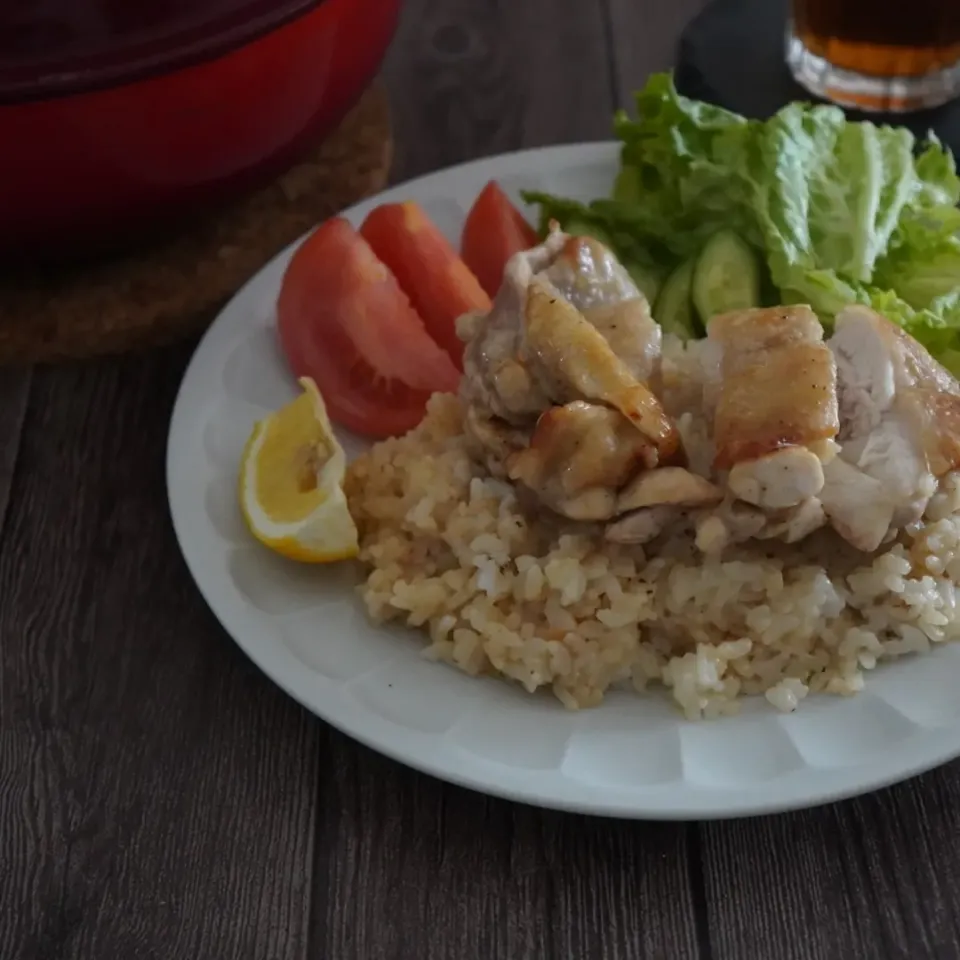 Snapdishの料理写真:コリアンダー香る海南鶏飯|ちいさなしあわせキッチンさん