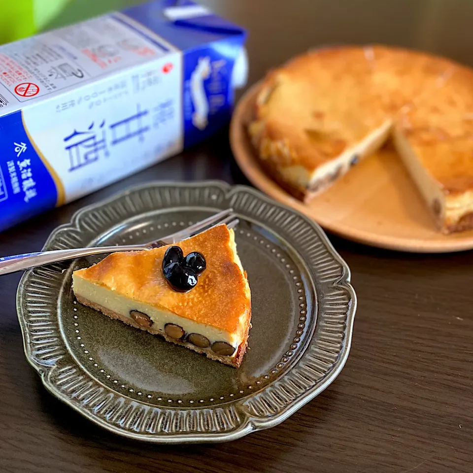 黒豆入り甘酒チーズケーキ|ちぐあささん