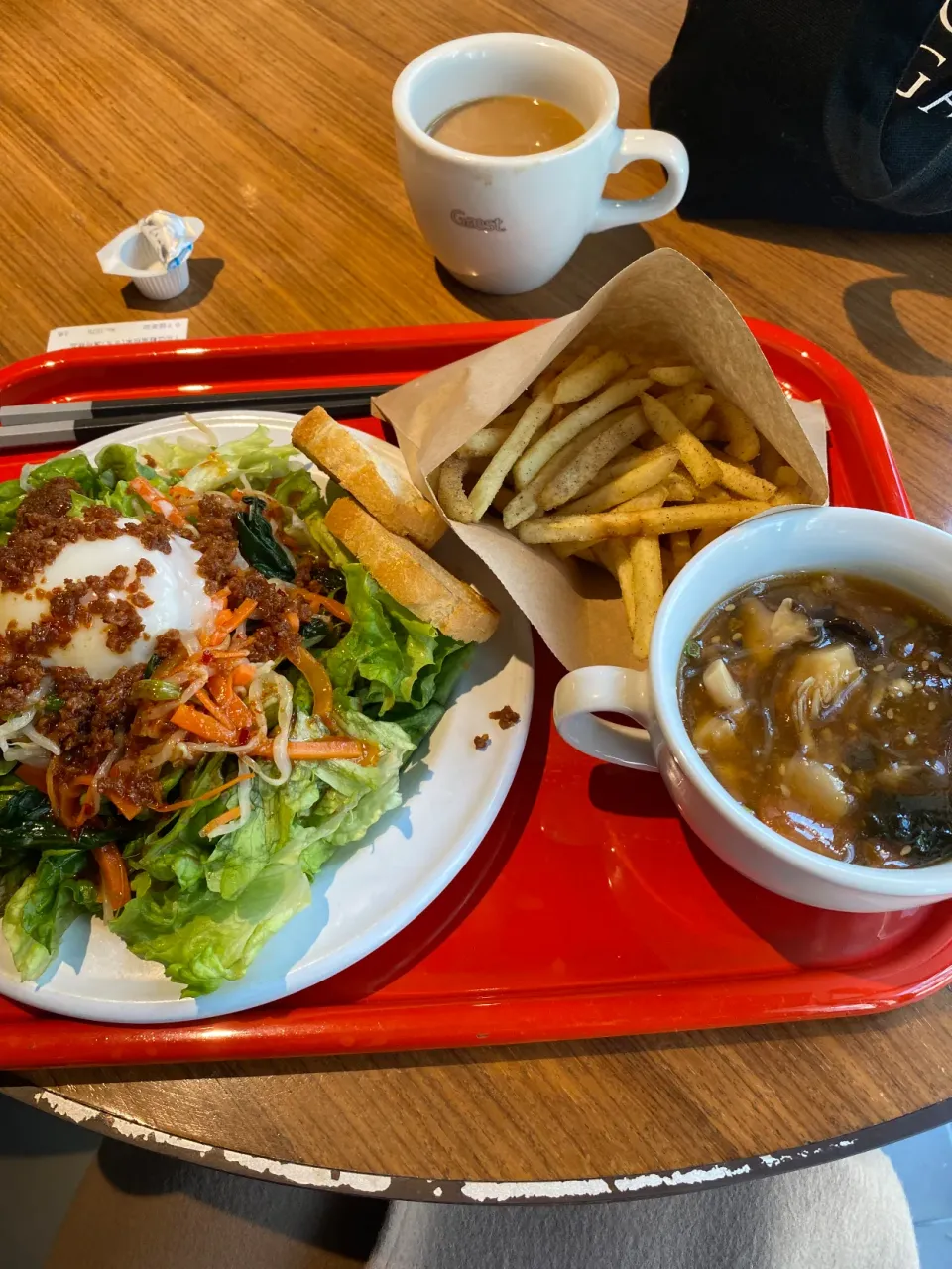 サラダとスープのランチ|わこさん